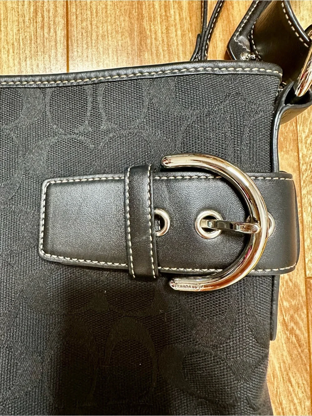 Vintage Coach Soho Signature Buckle Duffle Bag 3574 Black Y2K